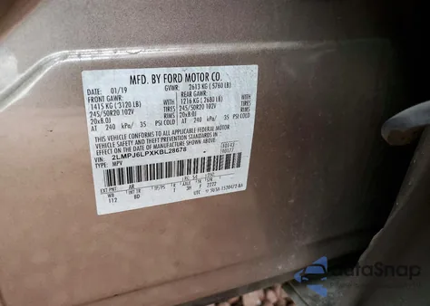 2019 Lincoln Nautilus Reserve z USA, uszkodzony, nr VIN 2LMPJ6LPXKBL28678